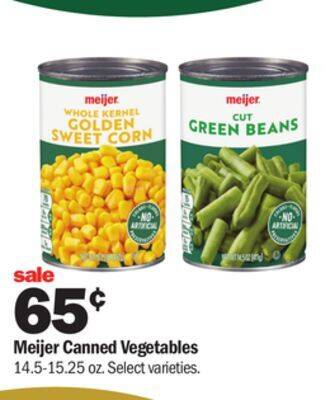Meijer Meijer canned vegetables offer