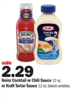 Meijer Heinz cocktail or chili sauce 12 oz. or kraft tartar sauce 12 oz offer