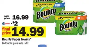 Meijer Bounty paper towels offer