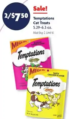 Family Dollar Temptations cat treats offer