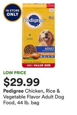 Petco Chicken, rice & vegetable flavor adult dog food, 44 lb. bag offer