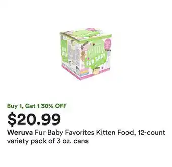 Petco Fur baby favorites kitten food, 12-count variety pack of 3 oz. cans offer