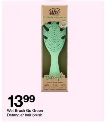 Target Wet brush go green detangler hair brush offer