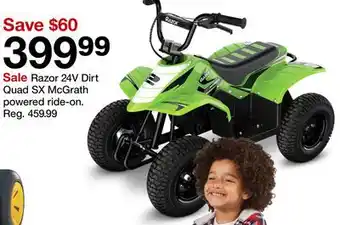 Target Razor 24v dirt quad sx mcgrath powered ride-on offer
