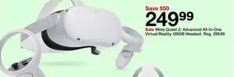 Target Meta quest 2: advanced all-in-one virtual reality 128gb headset offer