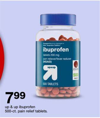 Target Up & up ibuprofen pain relief tablets offer