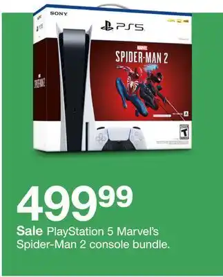 Target Playstation 5 marvel's spider-man 2 console bundle offer