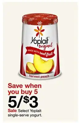 Target Select yoplait single-serve yogurt offer