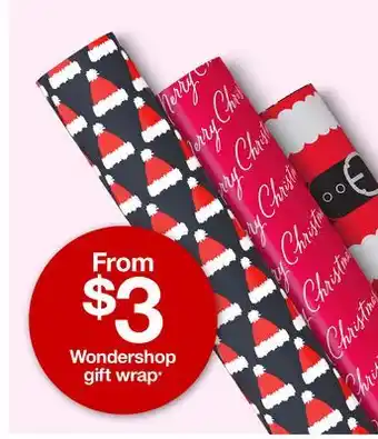Target Wondershop gift wrap offer