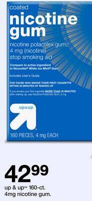 Target Up & up 160-ct. 4mg nicotine gum offer