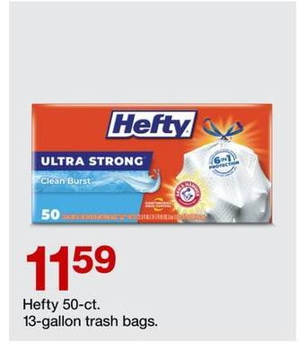 Target Hefty 13-gallon trash bags offer