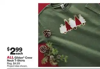 Michaels All gildan crew neck t-shirts offer