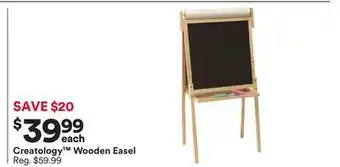 Michaels Creatology wooden easel offer