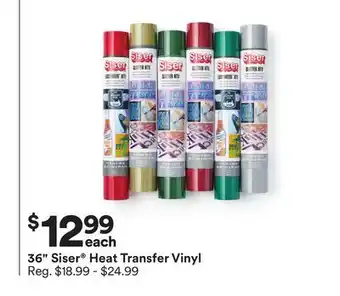 Michaels 36 siser heat transfer vinyl offer