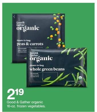 Target Good & gather organic offer