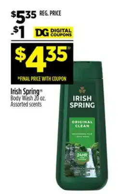 Dollar General Irish spring body wash offer