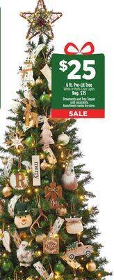 Dollar General 6 ft. pre-lit tree offer