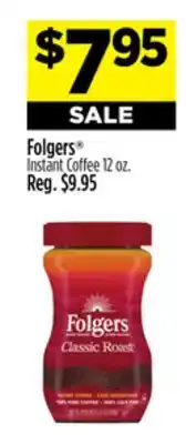 Dollar General Folgers instant coffee offer