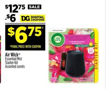 Dollar General Air wick essential mist starter kit offer