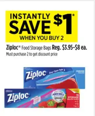 Dollar General Ziploc food storage bags offer