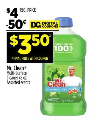 Dollar General Mr. clean multi-surface cleaner offer