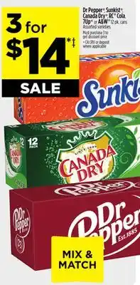 Dollar General Dr pepper , sunkist , canada dry , rc cola, 7up or a & w offer