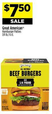 Dollar General Great american hamburger patties offer
