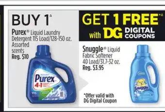 Dollar General Purex liquid laundry detergent offer