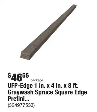 The Home Depot Ufp-edge 1 in. x 4 in. x 8 ft. graywash spruce square edge prefinished softwood trim (4-pack) offer