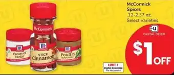Albertsons McCormick Spices offer