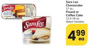 Albertsons Sara Lee Cheesecake 17 oz., offer