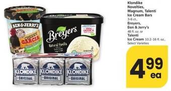 Albertsons Klondike Novelties, Magnum, Talenti Ice Cream Bars offer