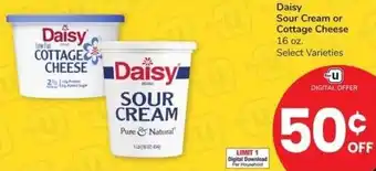 Albertsons Daisy Sour Cream or Cottage Cheese 16 oz. offer
