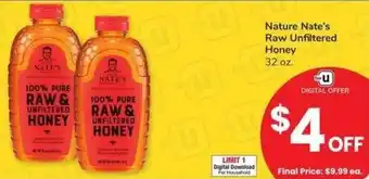 Albertsons Nature Nate's Raw Unfiltered Honey offer