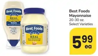 Albertsons Best Foods Mayonnaise 20-30 oz. offer