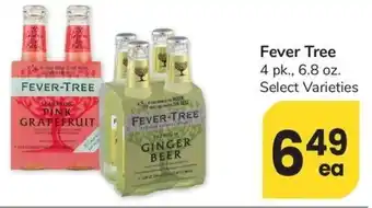 Albertsons Fever Tree 4 pk., 6.8 oz. offer