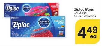 Albertsons Ziploc Bags 14-24 ct. offer