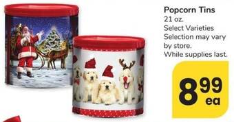 Albertsons Popcorn Tins 21 oz offer