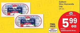 Albertsons Galbani Slice Mozzarella Log 16 oz offer