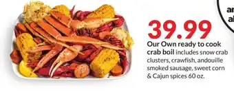 Hy-Vee Our Own ready to cook crab boil offer