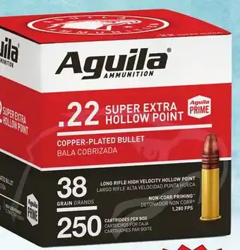 Big 5 Aguila 22 long rifle hv hp 250 rounds offer