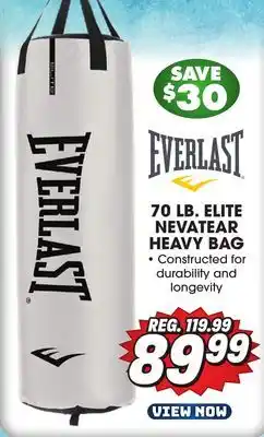 Big 5 Everlast elite nevatear heavy bag 70 lbs offer