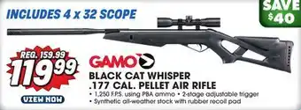 Big 5 Gamo black cat whisper .177 cal. air rifle offer
