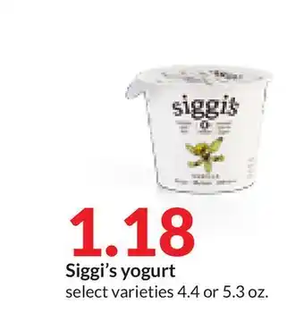 Hy-Vee Siggi's yogurt offer