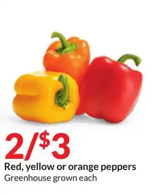 Hy-Vee Red, yellow or orange peppers offer