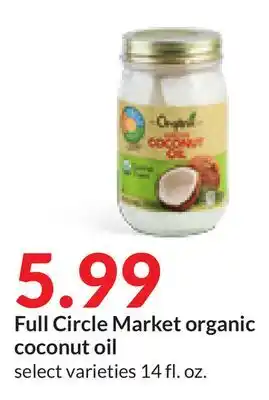 Hy-Vee Full circle market organic coconut oil offer