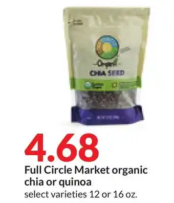 Hy-Vee Full circle market organic chia or quinoa offer