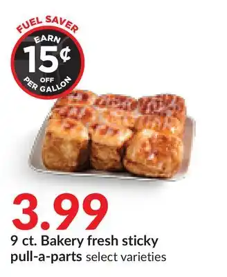 Hy-Vee 9 ct. bakery fresh sticky pull-a-parts offer