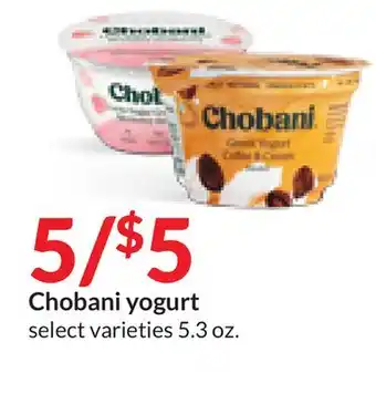 Hy-Vee Chobani yogurt offer