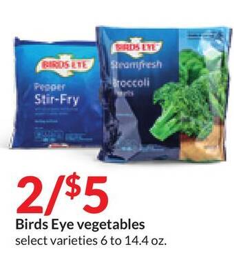 Hy-Vee Birds eye vegetables offer